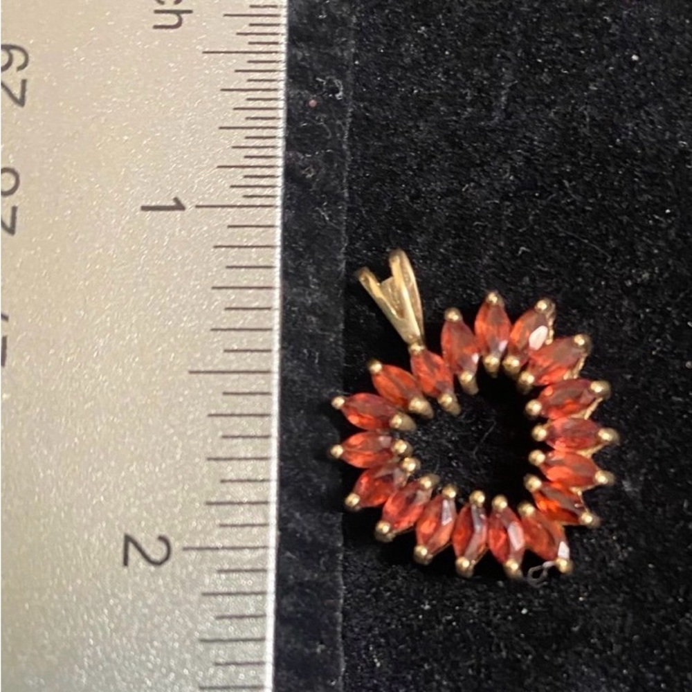 Elegant Gold and Red Pendant